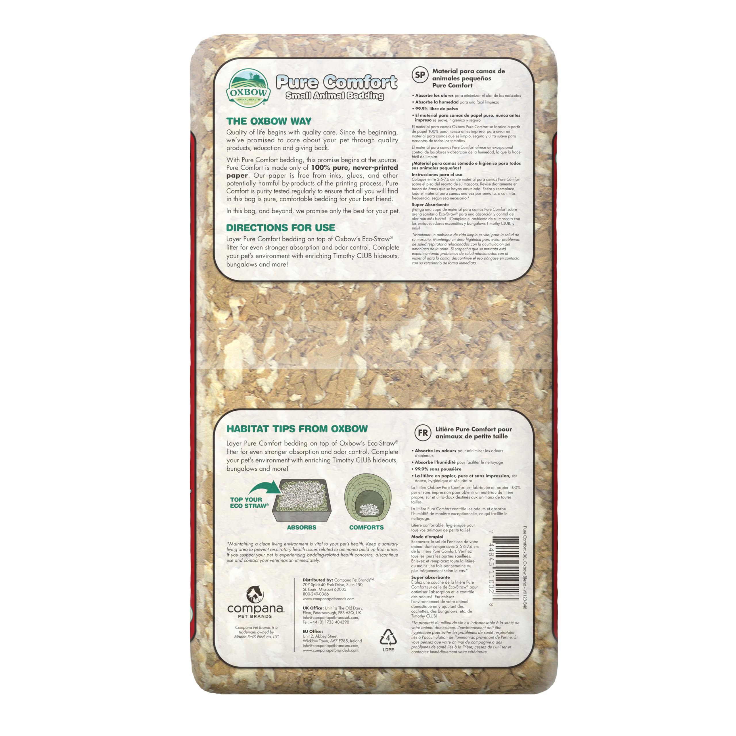 Oxbow gros plan texture fibreuse montrant douceur et absorption