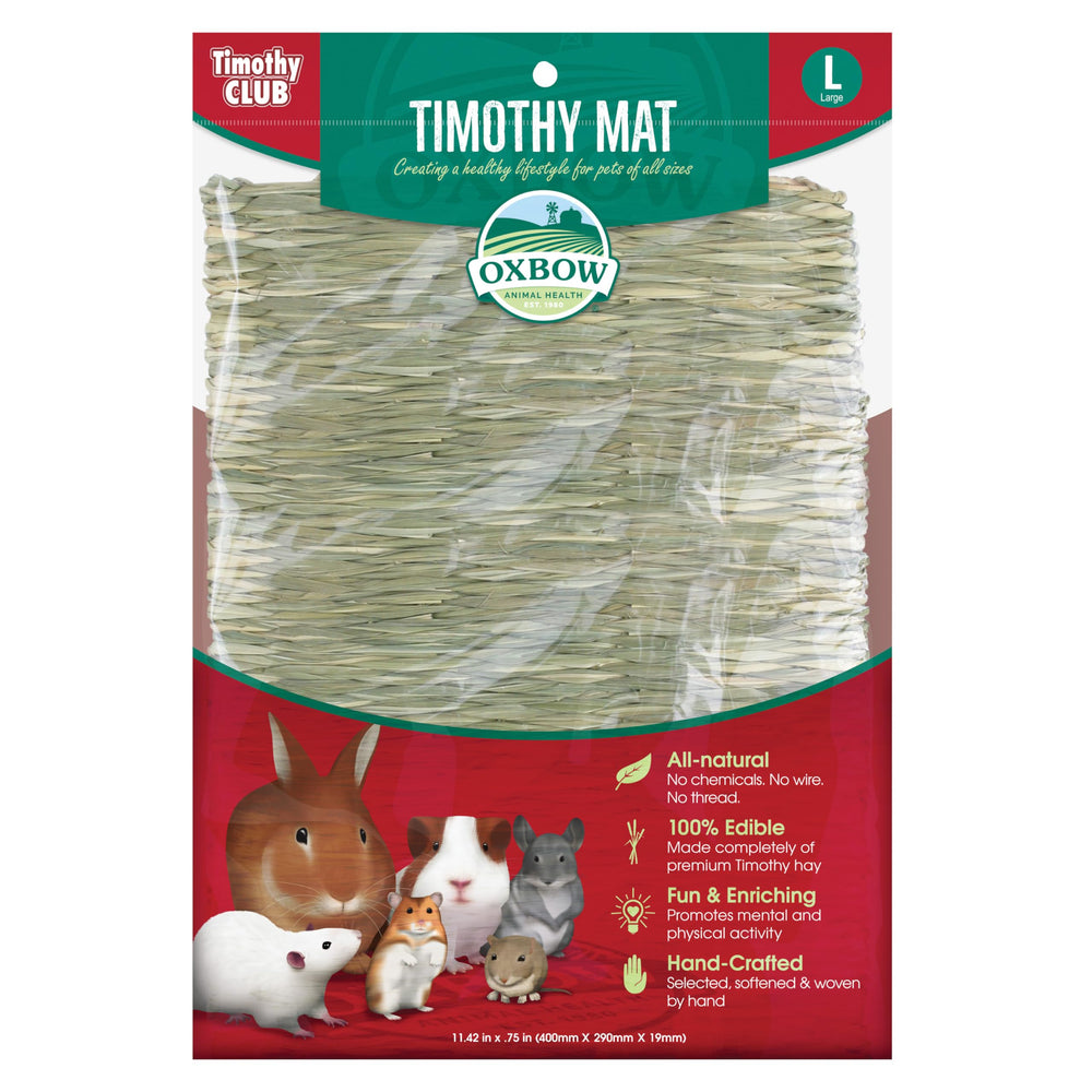 Oxbow tapis avant installé dans cage pour confort et mastication