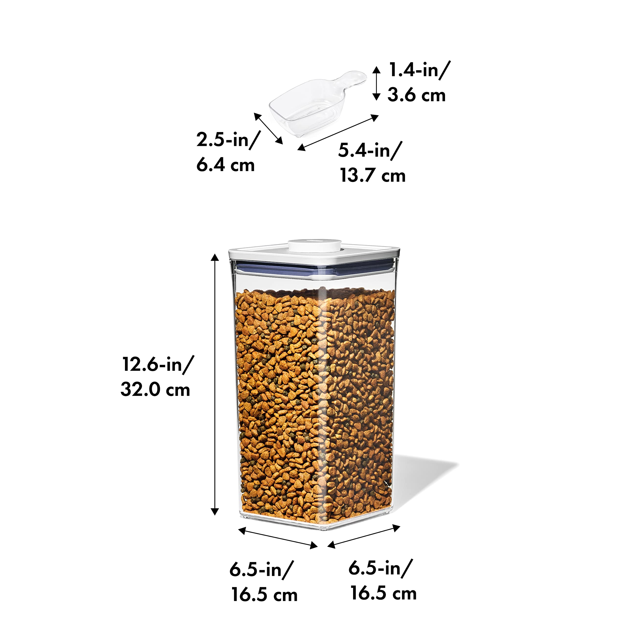 OXO Good Grips Pet POP couvercle POP illustrant fermeture hermétique pour fraîcheur