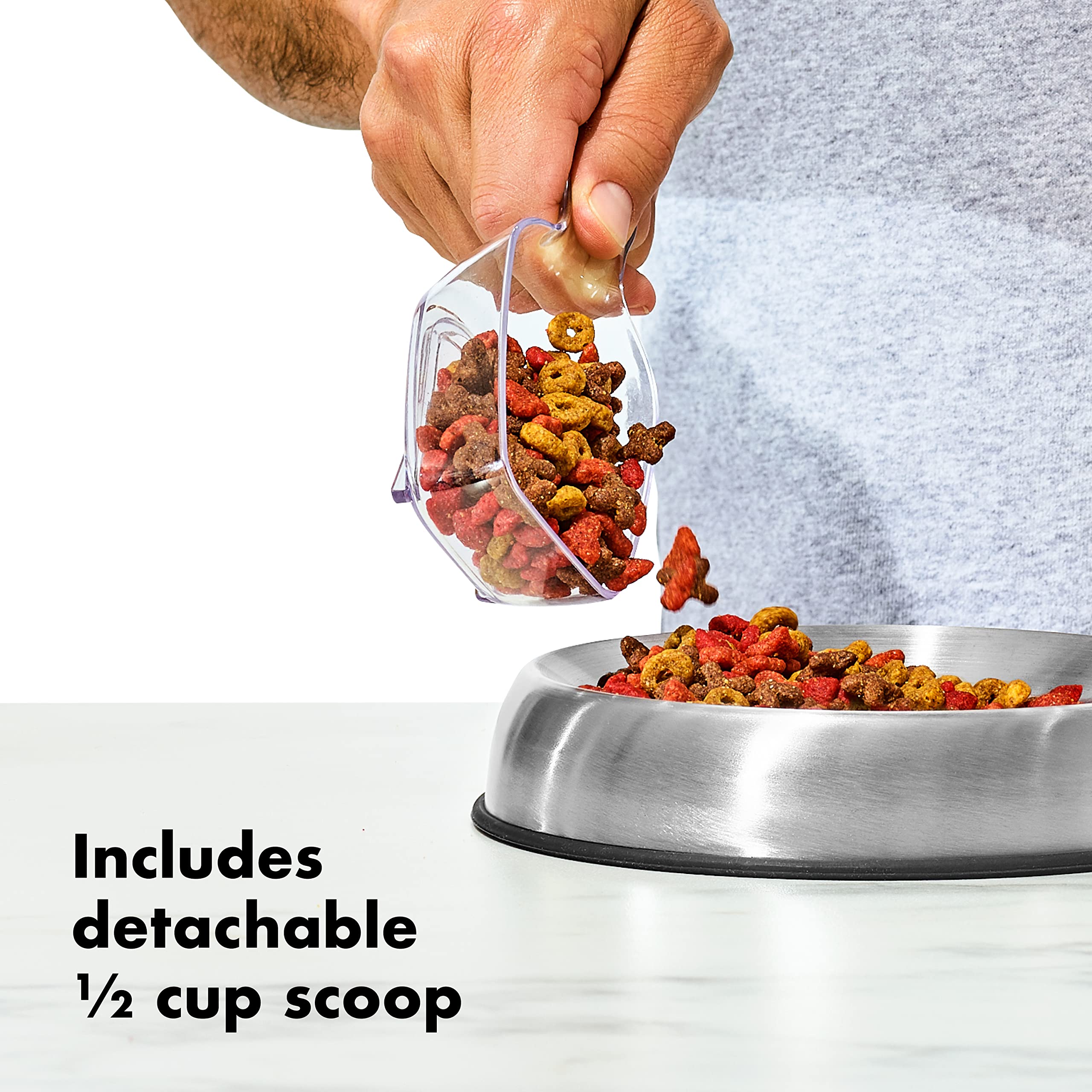 OXO Good Grips Pet POP détail du joint assurant étanchéité et protection contre nuisibles
