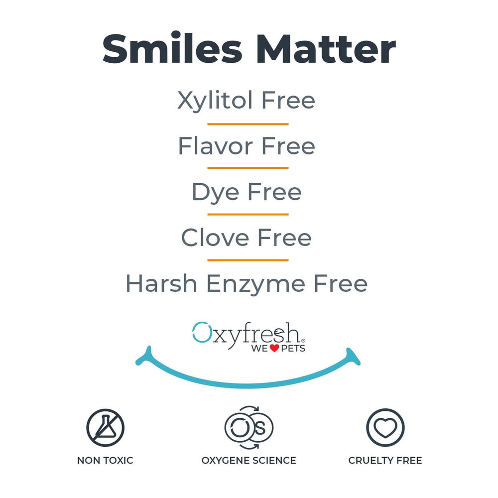 Oxyfresh animal de compagnie content après soin, haleine plus fraîche