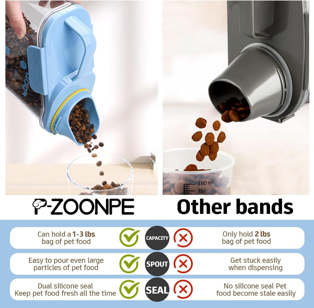 P-ZOONPE corps transparent montrant niveau des croquettes facilement