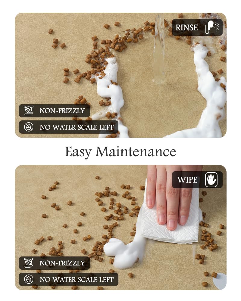 PADOOR tapis en usage avec chien stabilisant gamelles et évitant glisse
