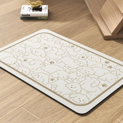PADOOR tapis face avant avec gamelles montrant protection du sol