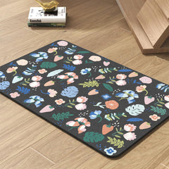 PADOOR tapis gamelle face avant motif DARKFLOWERS protège proprement