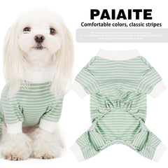 Paiaite pyjama vert rayé vue de face offrant style et protection