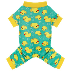 Paiaite pyjama chien face avant montrant coupe confortable et motif canard