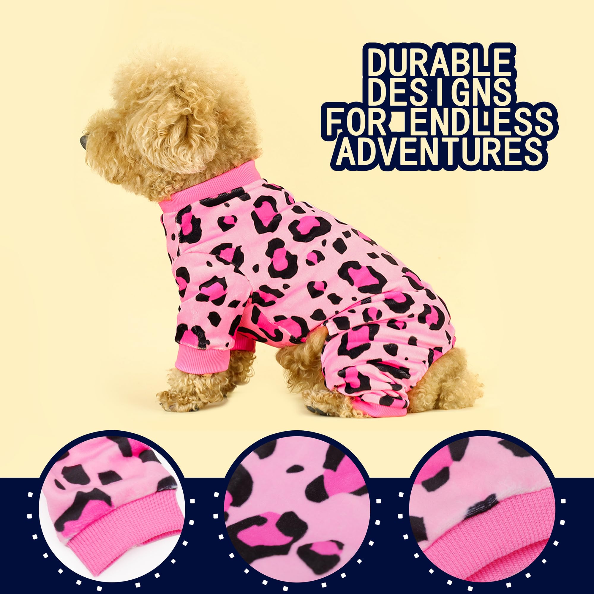 Paiaite chien portant pyjama, maintien sécurisé et calme