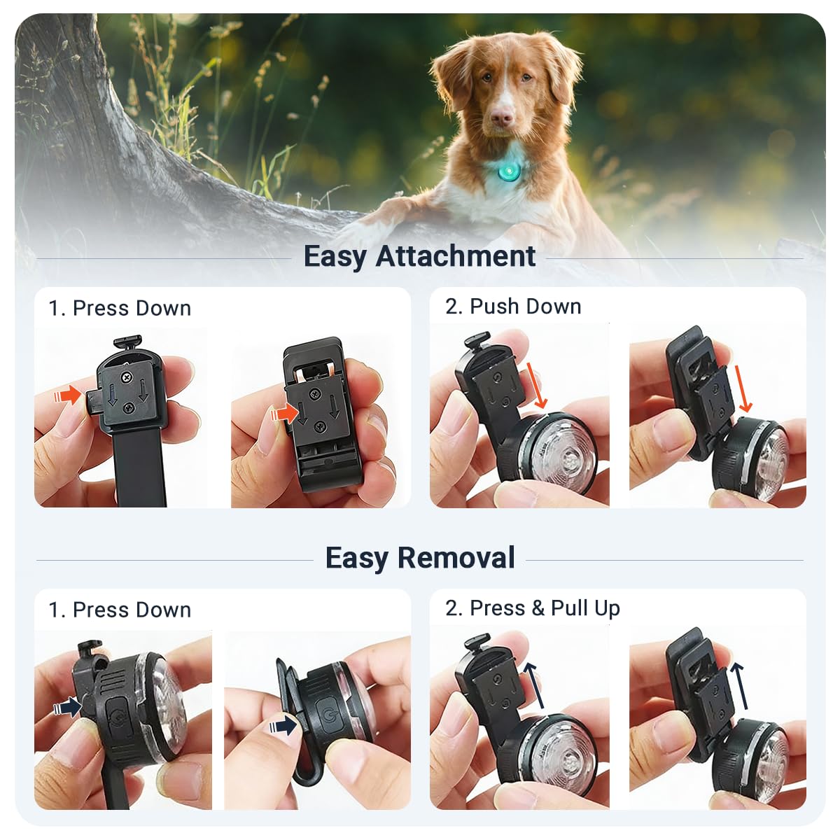 PAJ GPS packaging ouvert avec les deux lampes et accessoires inclus