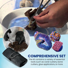 PakCan outils en usage sur aquarium facilitant la fixation des frags