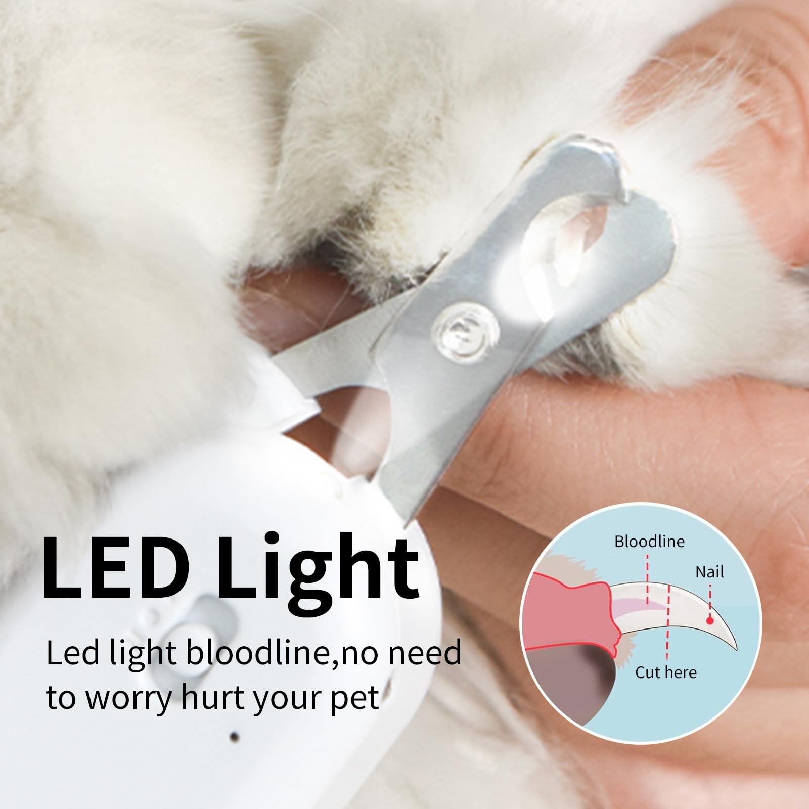 PAKEWAY LED en action éclairant la griffe pour coupe précise
