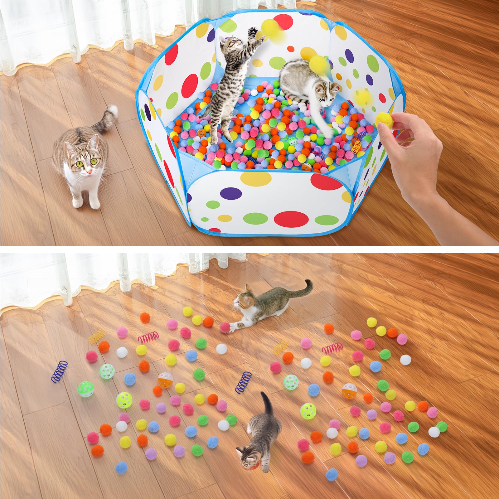 Palksky parc pliable installé dans le jardin pour jeu extérieur sûr