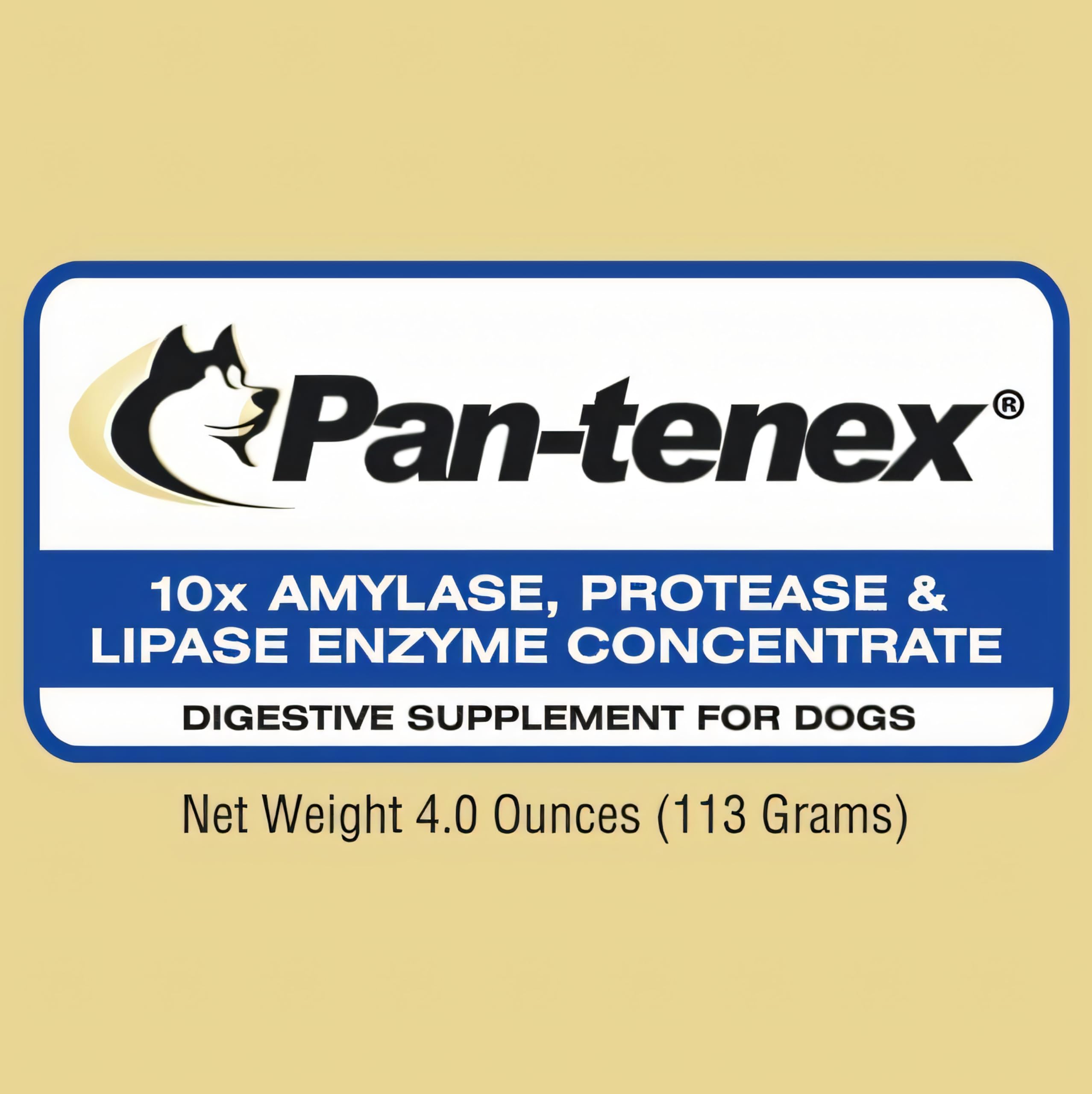 Pan-tenex poudre gros plan montrant texture fine pour mélange facile aux croquettes