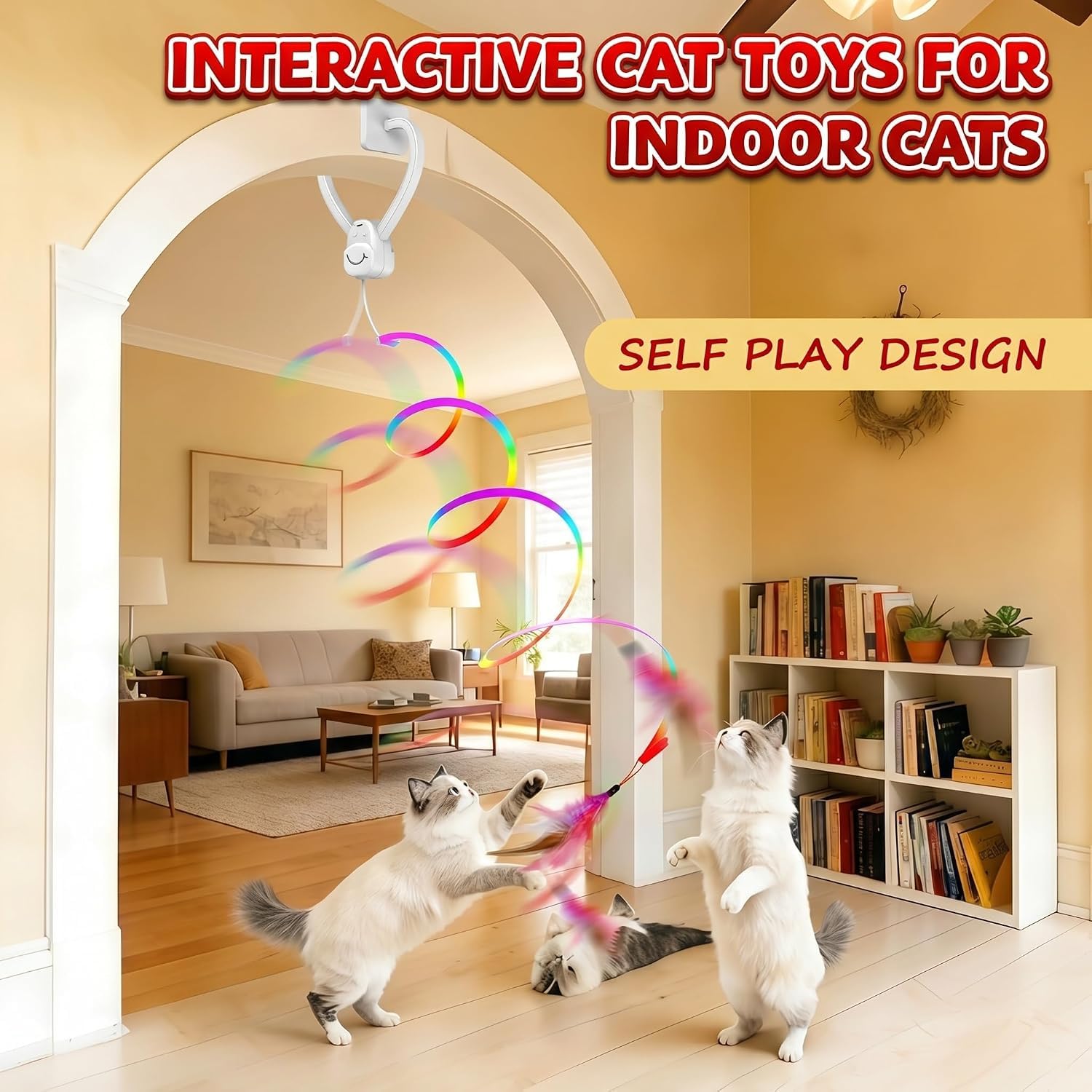 PANRIO jouet en action avec chat, favorise exercice et divertissement