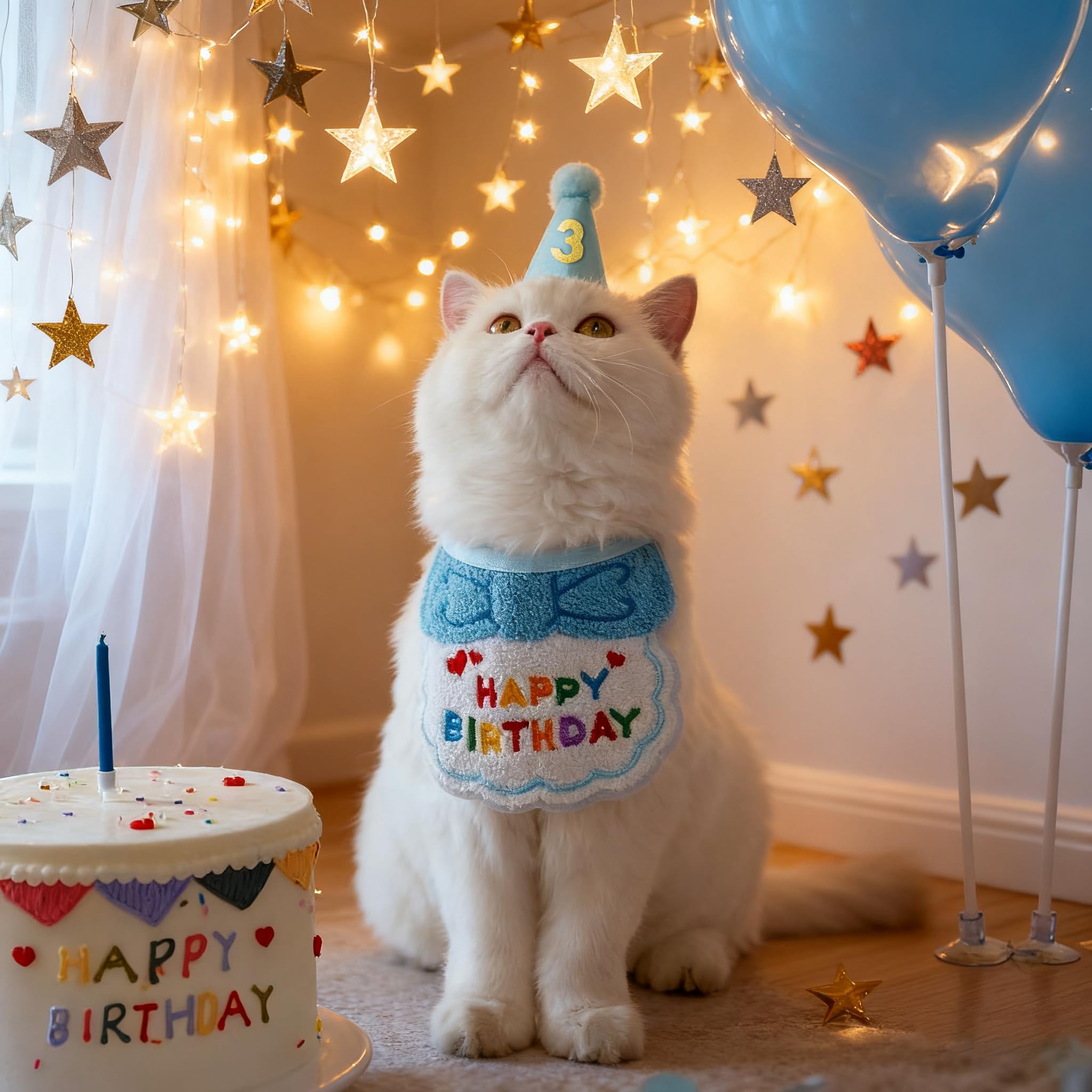 PAONEX bandana détail broderie « Happy Birthday » pour look soigné