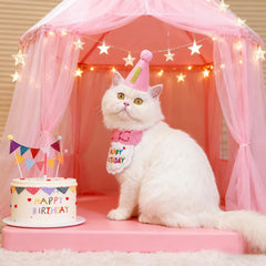 PAONEX bandana gros plan broderie ‘Happy Birthday’ ajoute style