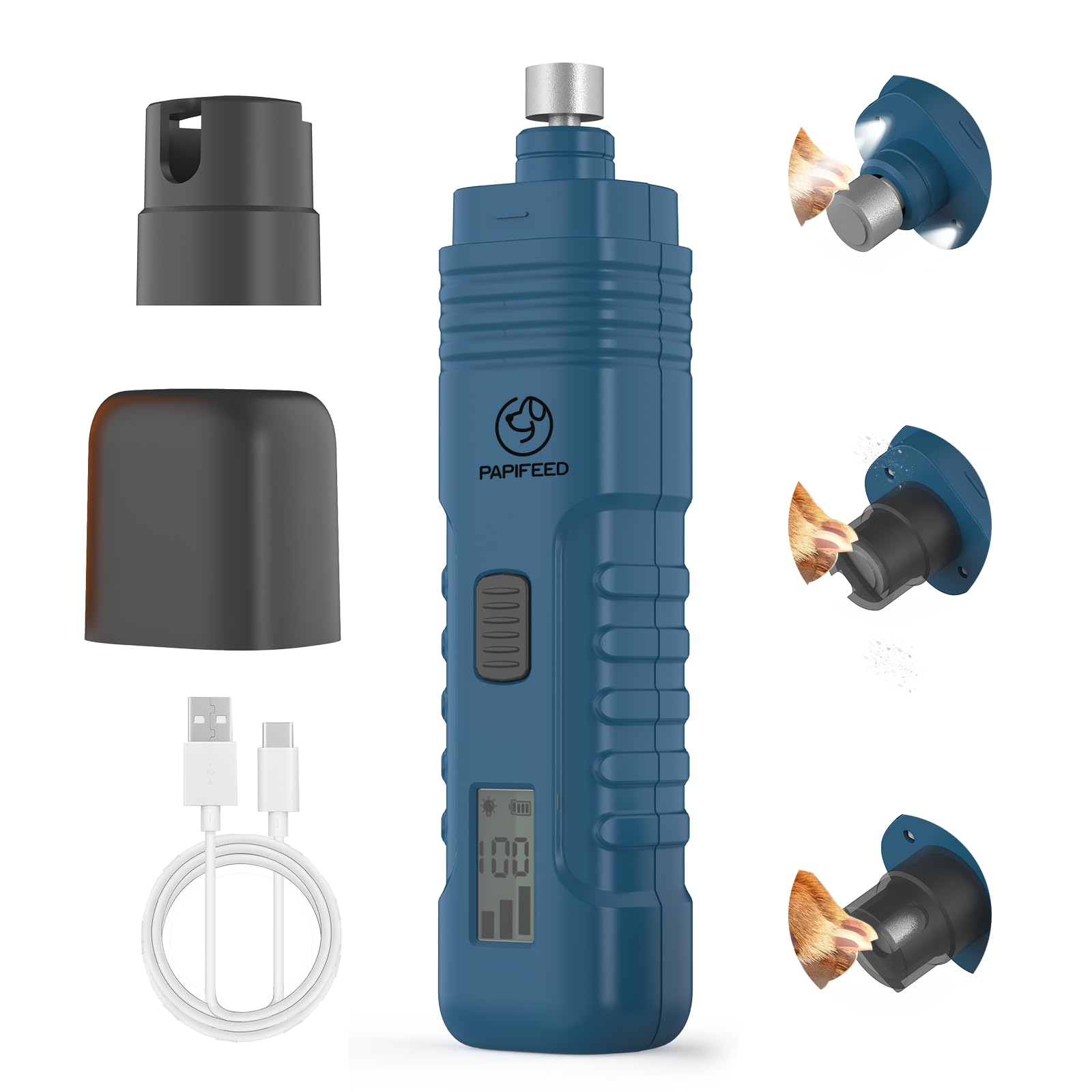 PAPIFEED vue avant de l'appareil montrant design ergonomique et prise confortable
