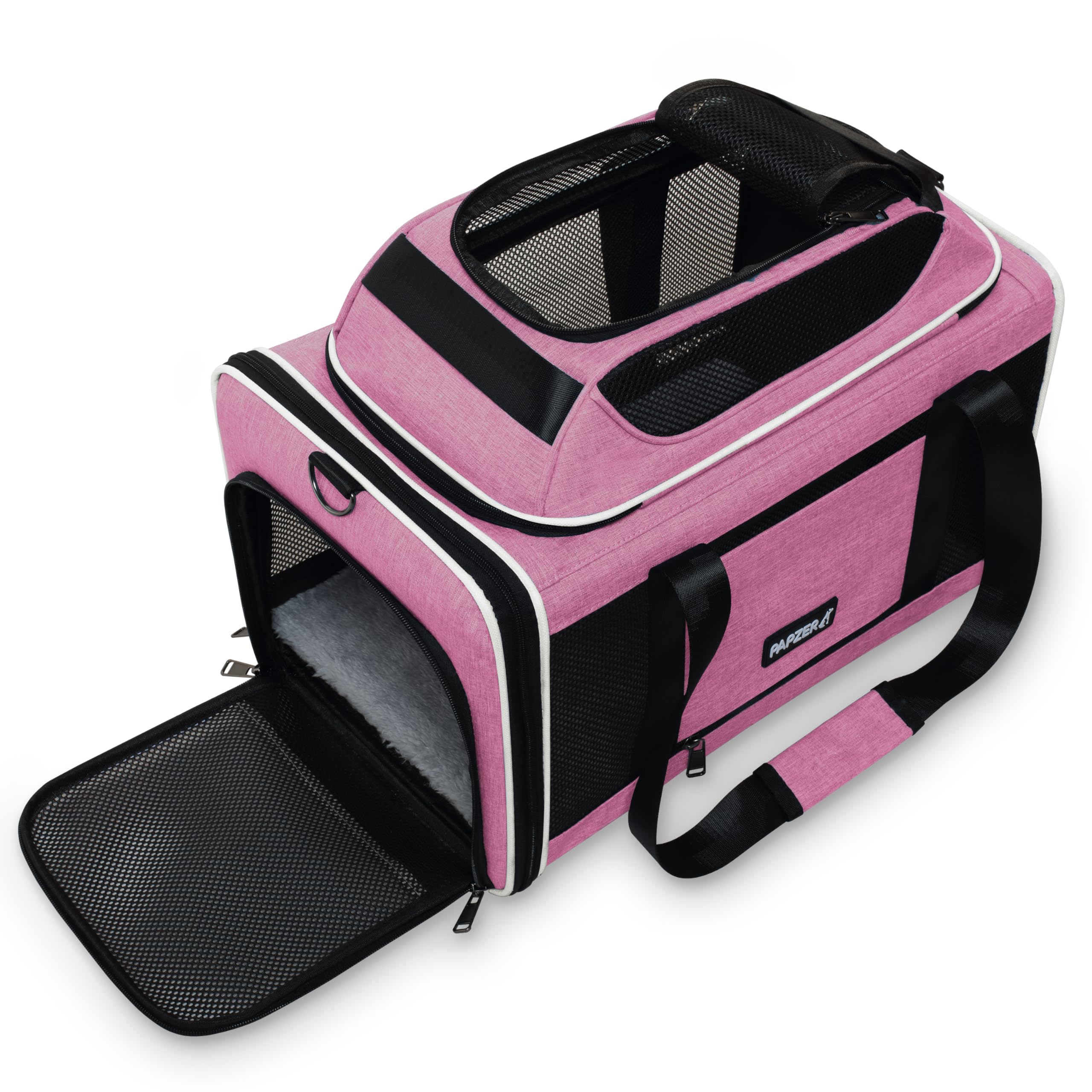 PAPZER transporteur plié et rangé montrant compacité pour valise
