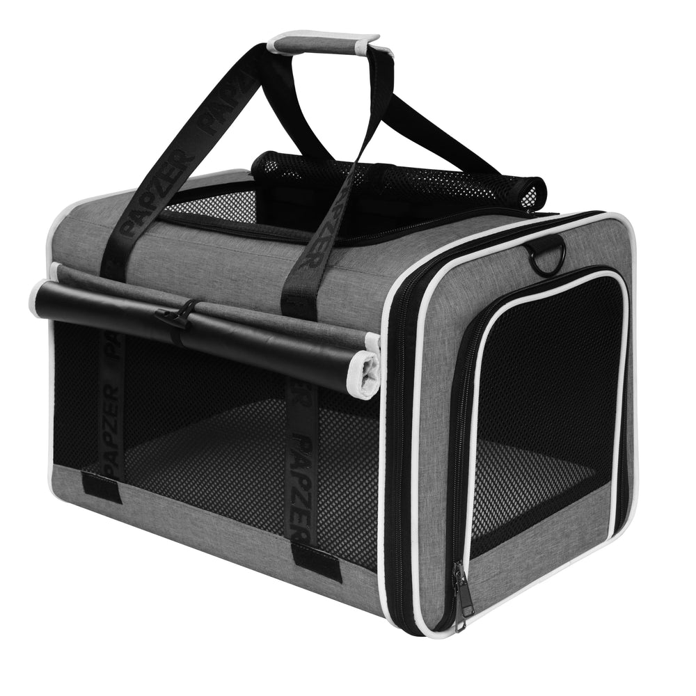 PAPZER vue avant du sac montrant protection et portabilité