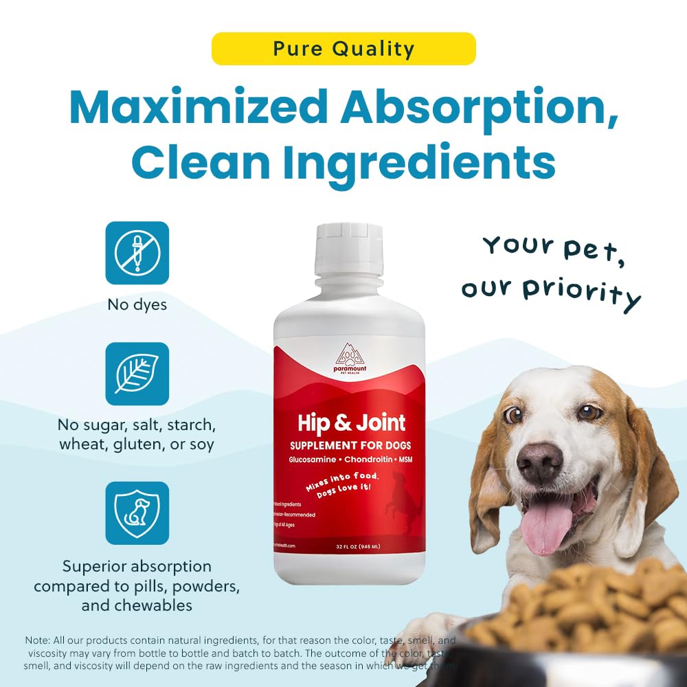 Paramount Pet Health comparaison taille bouteille 32 oz pour évaluer quantité