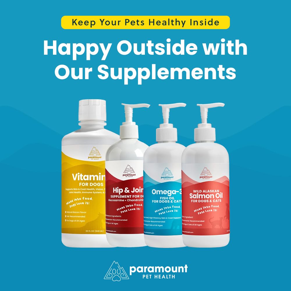 Paramount Pet Health gros plan de la texture liquide pour un mélange homogène