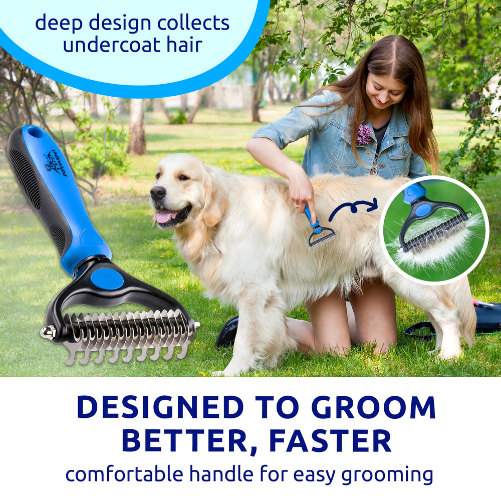 Pat Your Pet comparaison taille des outils dans une main, maniabilité claire