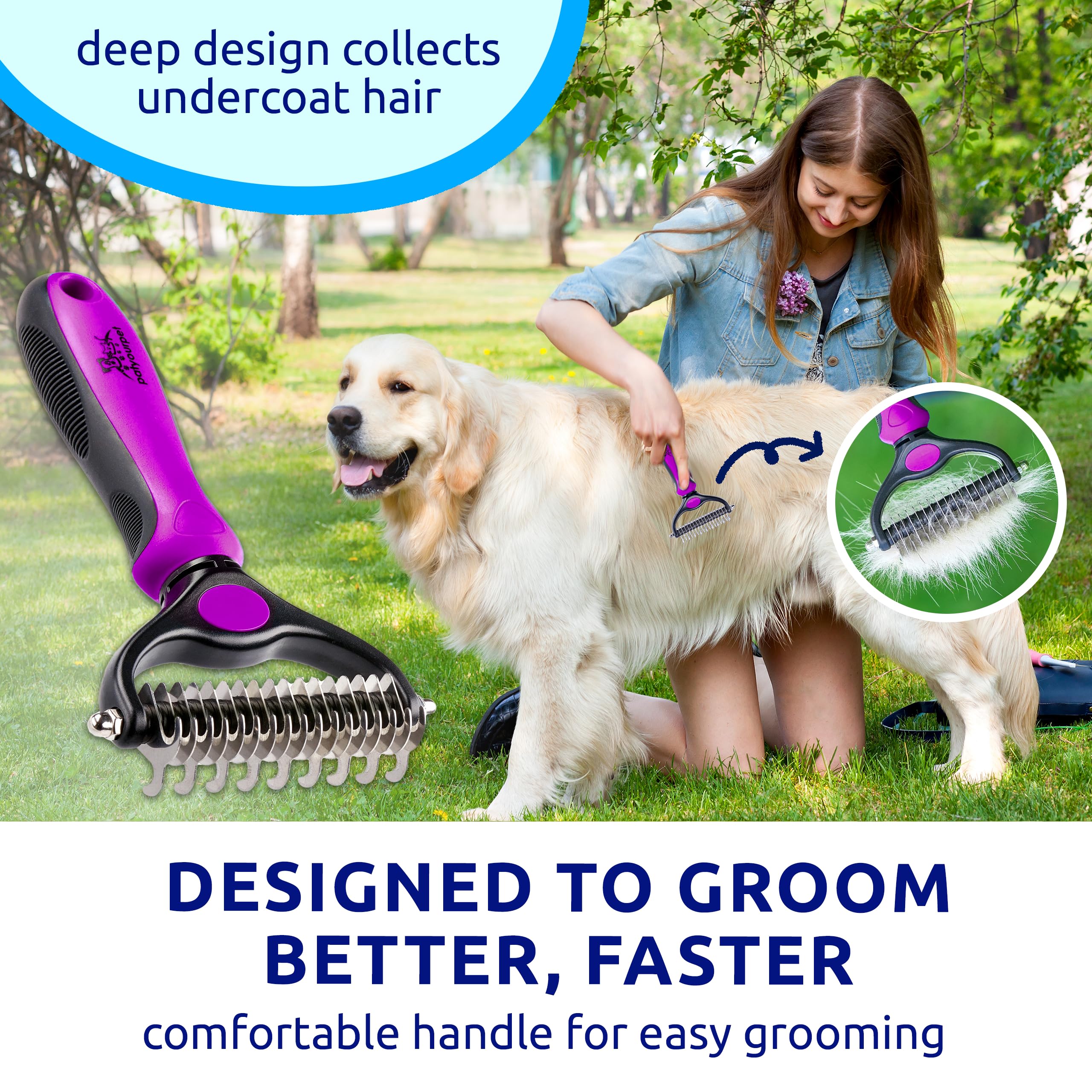 Pat Your Pet finition pelage lisse après brossage pour apparence saine