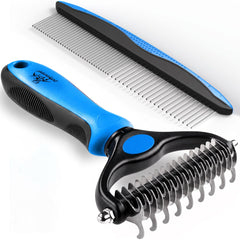 Pat Your Pet vue avant du kit complet montrant brosse et peigne, solution tout-en-un
