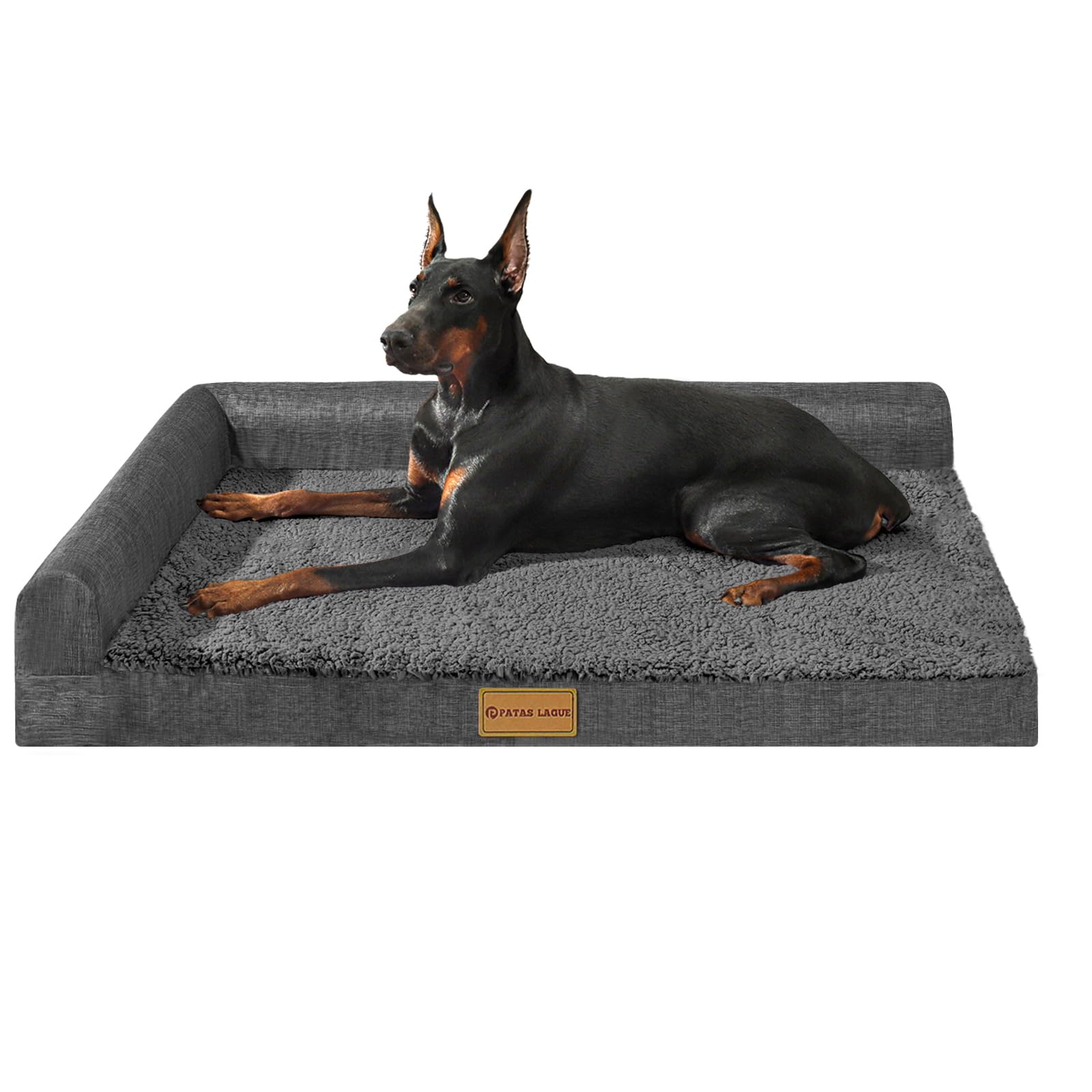 Patas Lague vue de face du lit orthopédique confortable pour grand chien