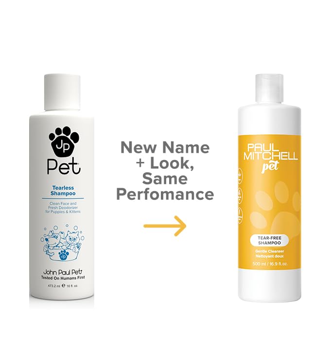 Paul Mitchell Pet étiquette détaillée affichant bénéfices et composition claire