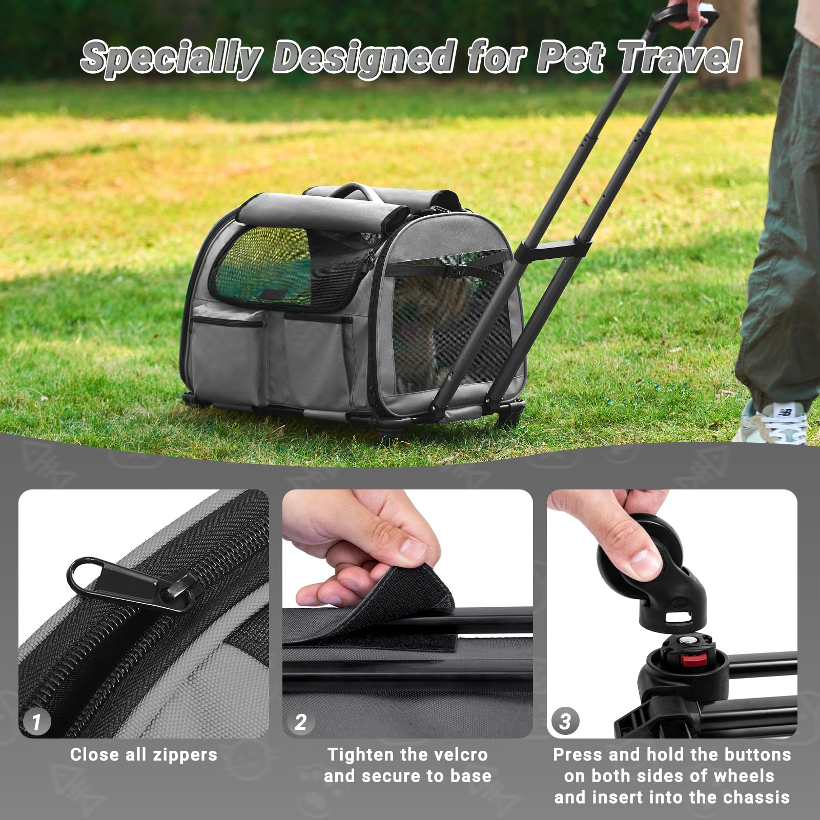 PAW BALLET gros plan tissu 600D PU résistant pour durabilité et imperméabilité