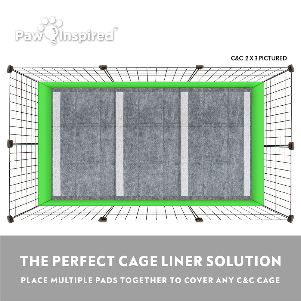 Paw Inspired liner posé dans cage C&C 2x1 pour protection anti-fuite