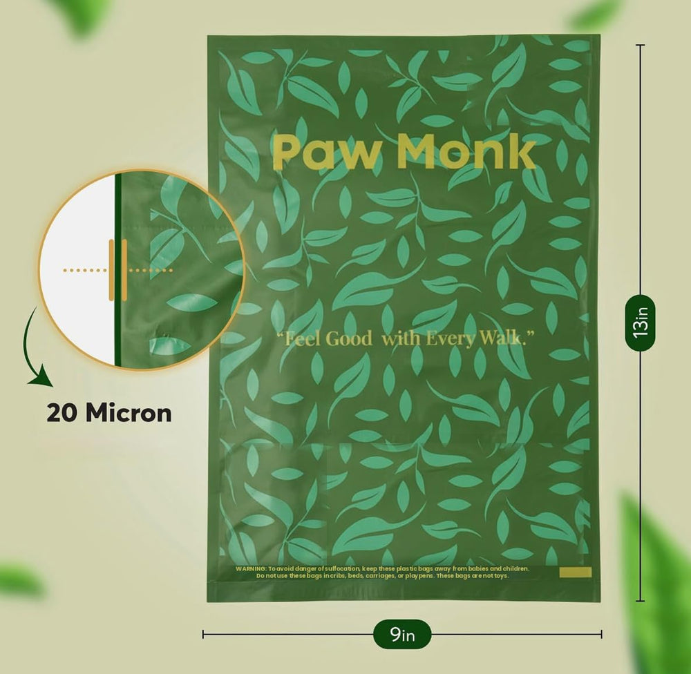 Paw Monk sac étanche plein contenant déchets sans fuite