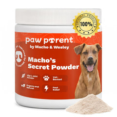 Paw Parent emballage avant montrant le produit et bénéfice soutien articulaire