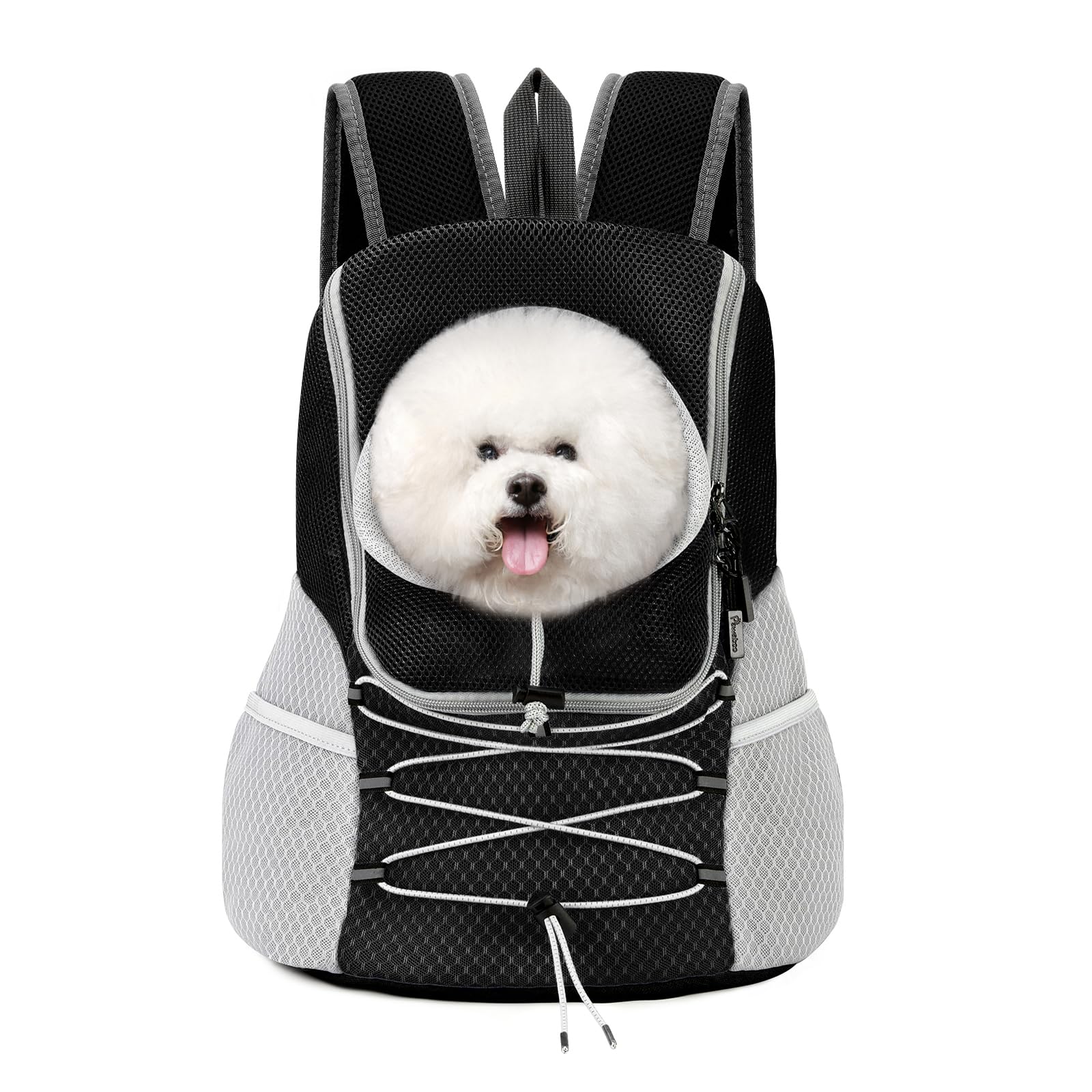 Pawaboo vue avant du sac à dos porte‑chien montrant maintien confortable