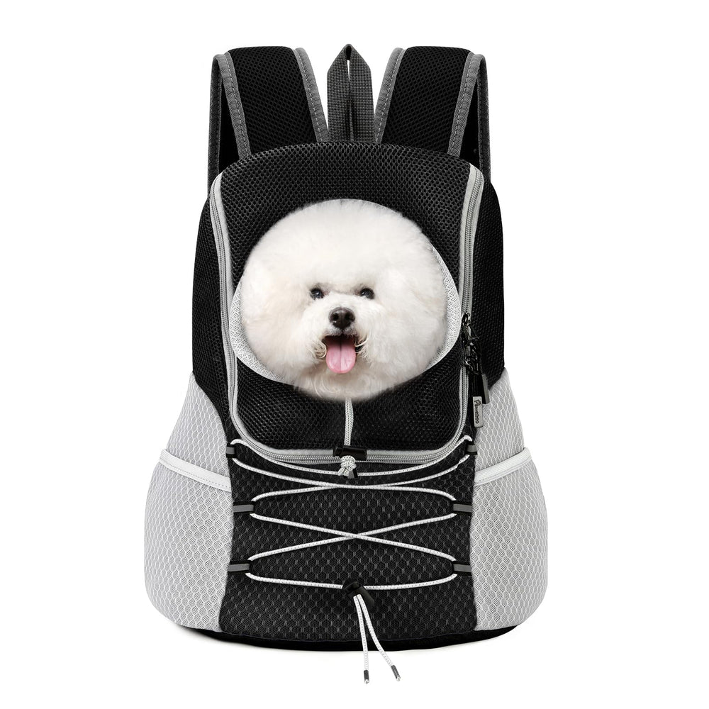 Pawaboo vue avant du sac à dos porte‑chien montrant maintien confortable
