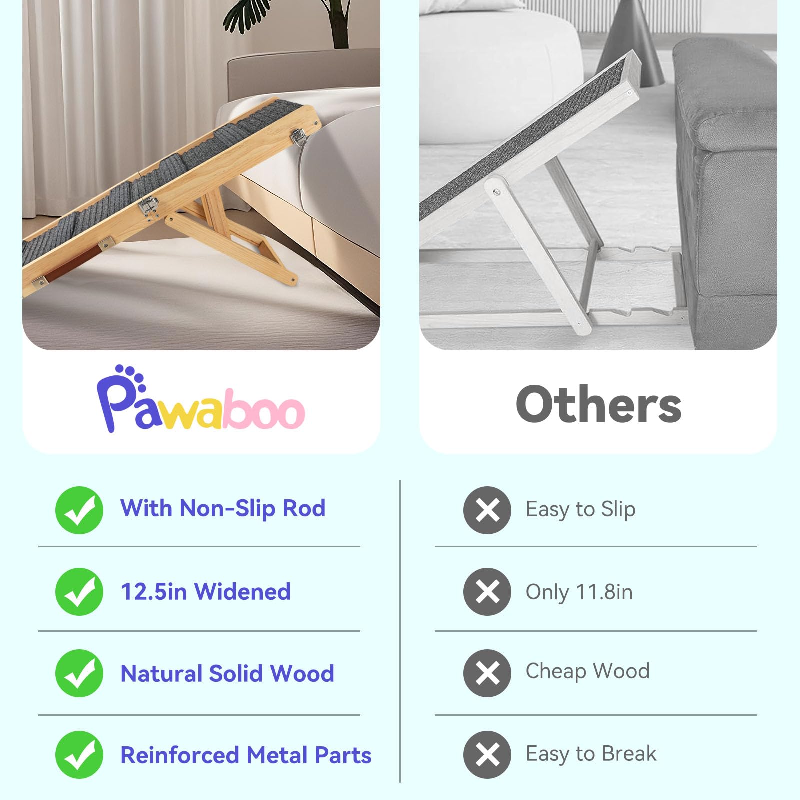 Pawaboo rampe rangée dans coffre de voiture prête pour voyage