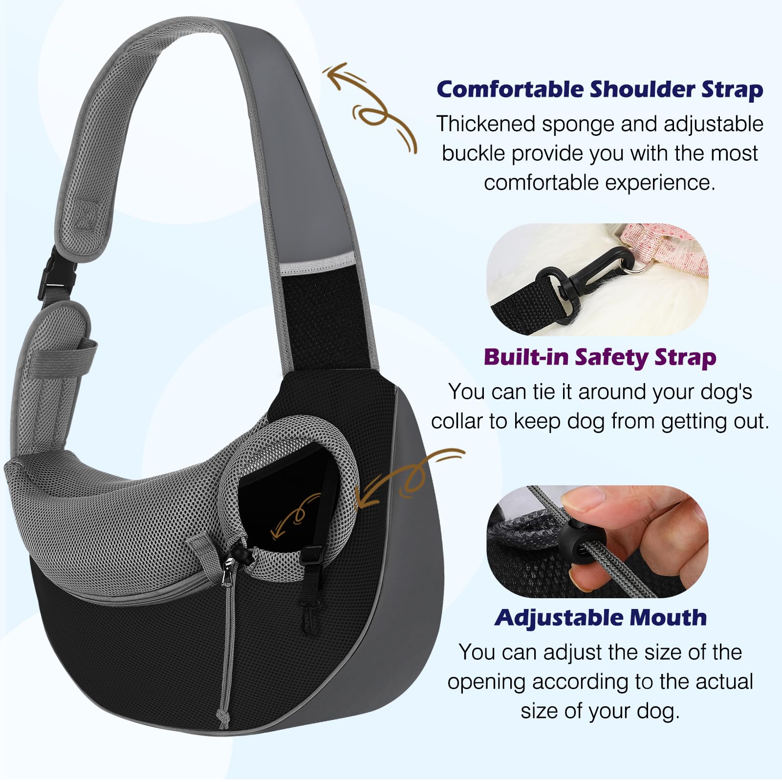 Pawaboo focus poches et boucle D pour accessoires pratiques