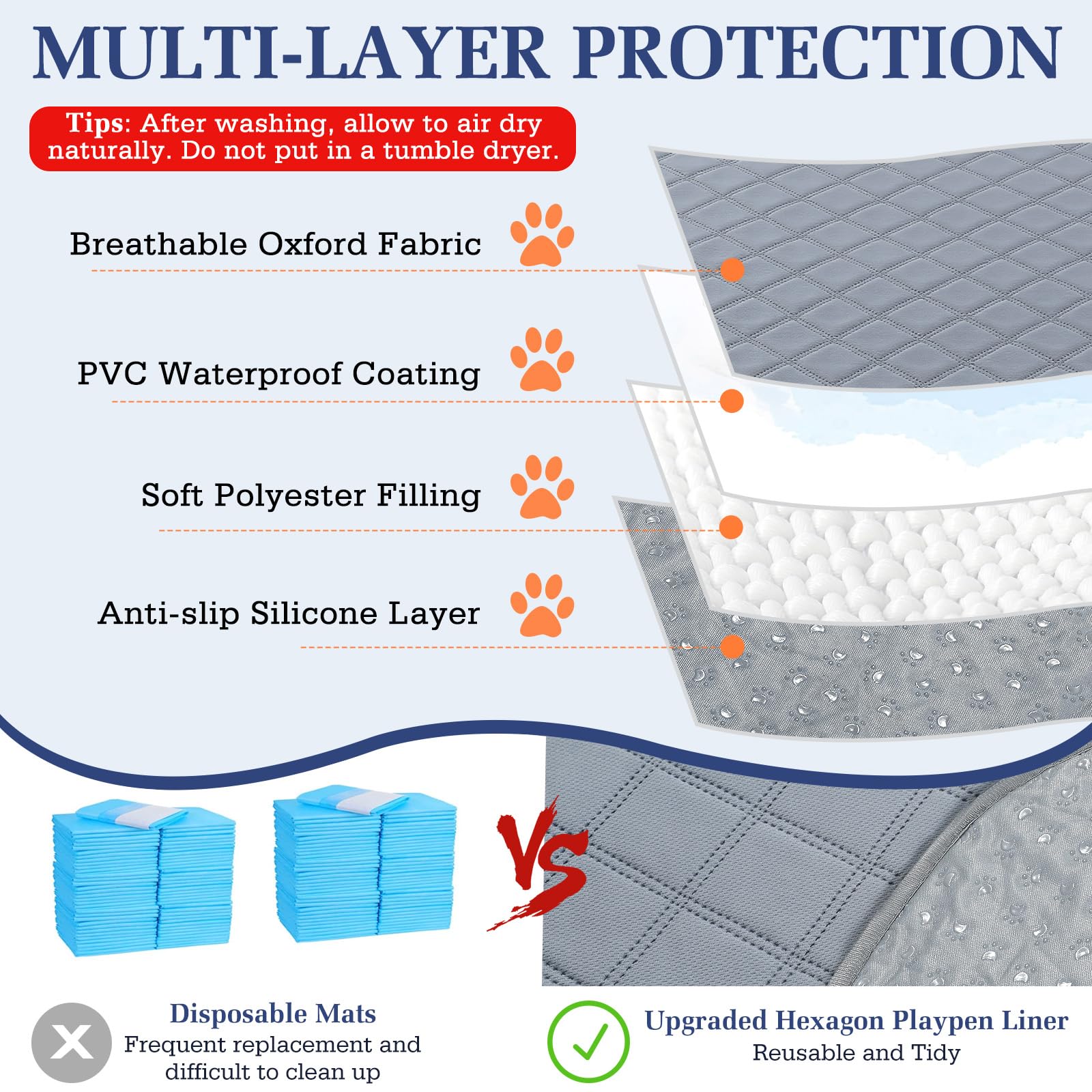Pawaboo gros plan du tissu et de la maille résistante pour sécurité et ventilation