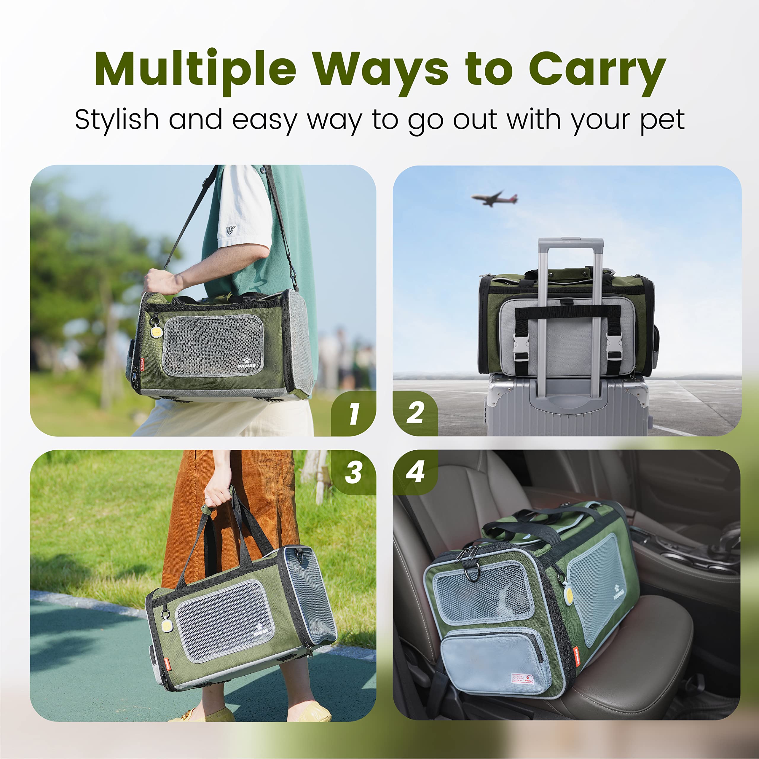 Pawaii fixation sur valise pour un transport mains-libres pratique en voyage