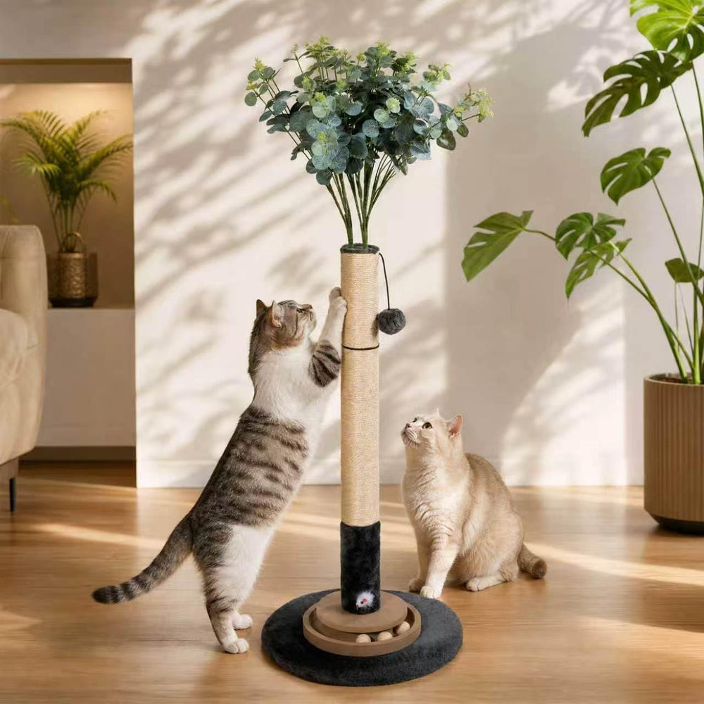 PAWALAYA arbre à griffer installé dans un salon moderne s'intégrant au décor