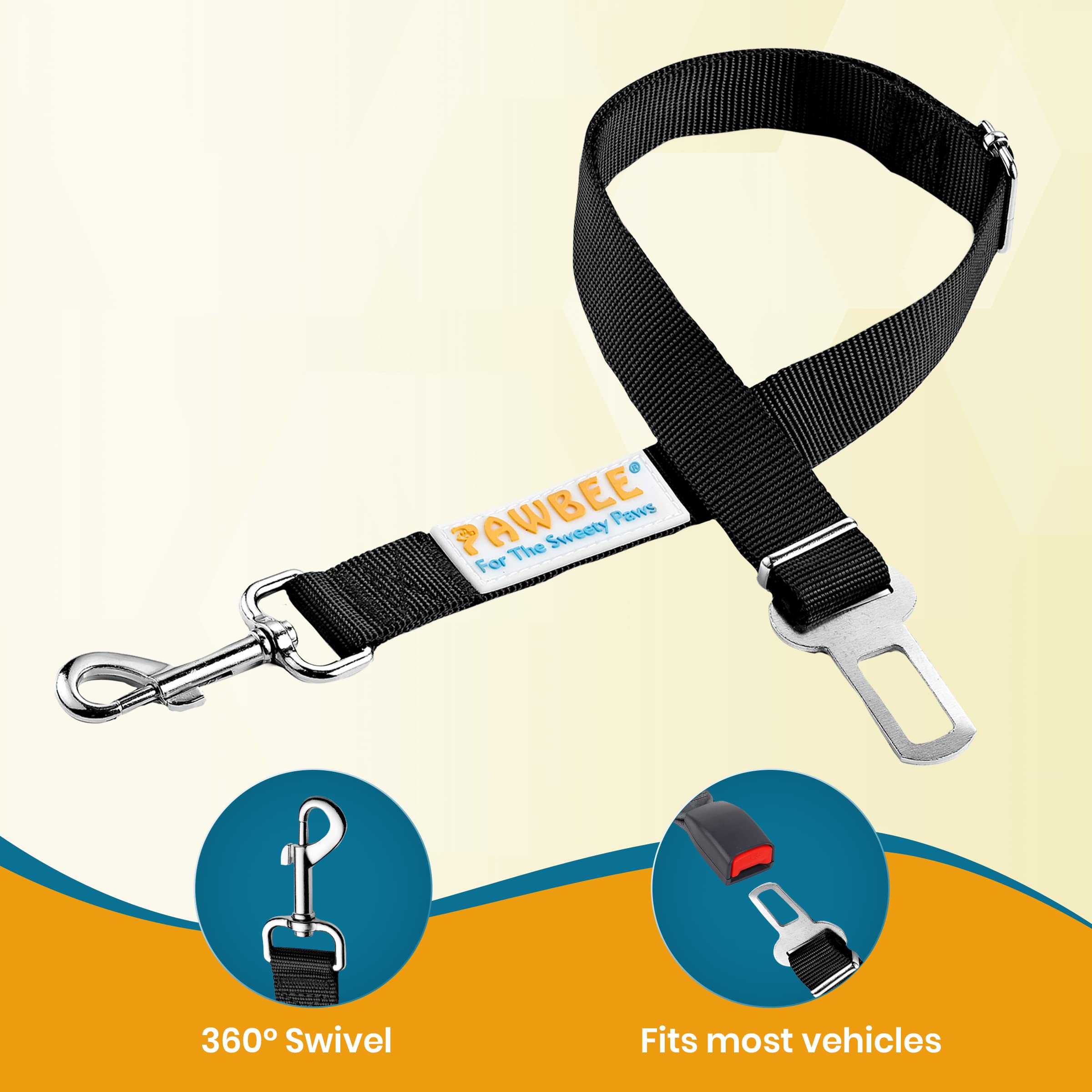 PAWBEE ceinture attachée à un harnais sur chien assurant maintien sûr