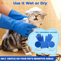 PAWCHIE gants de toilettage avec picots doux pour massage apaisant