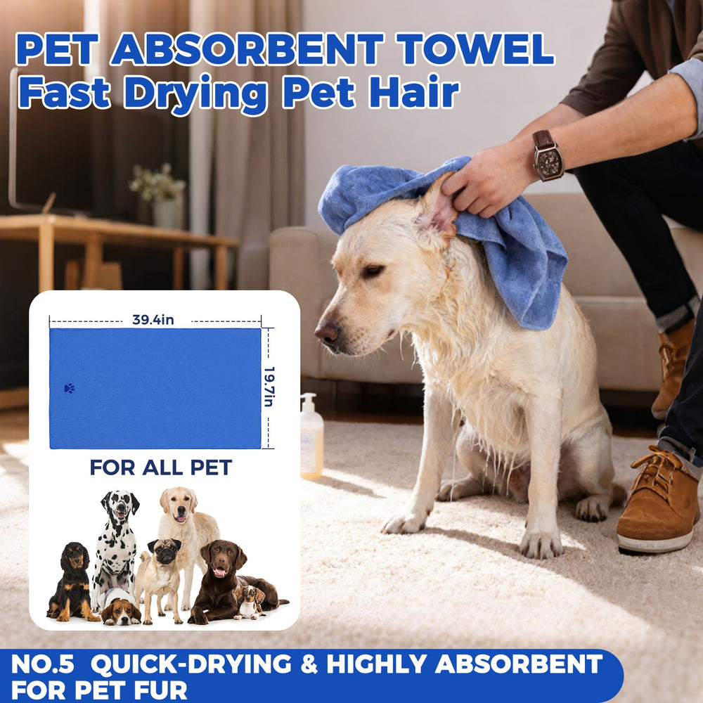 PAWCHIE serviette microfibre absorbante séchant rapidement le pelage