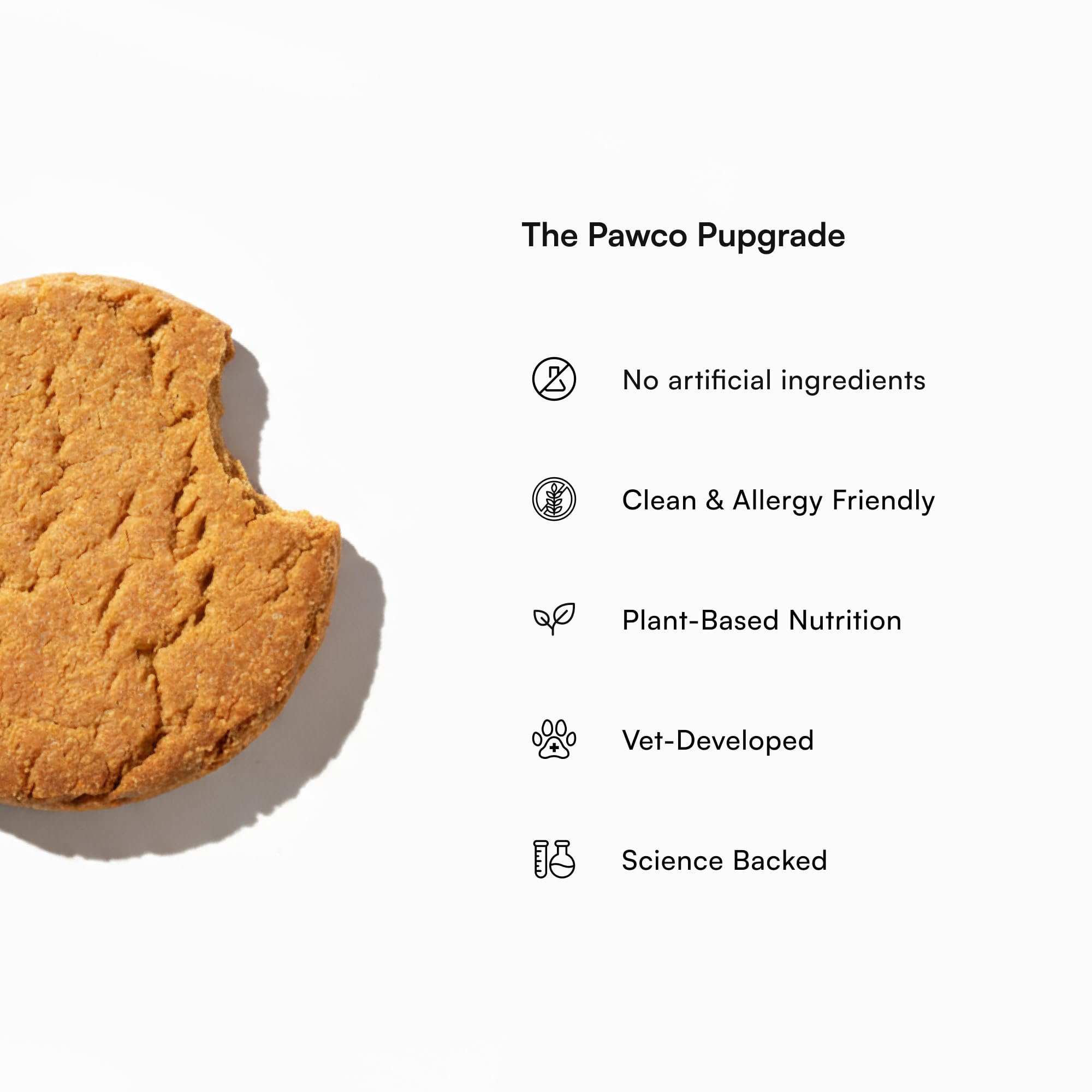 PawCo pomme et beurre de cacahuète illustrant fibres et saveur