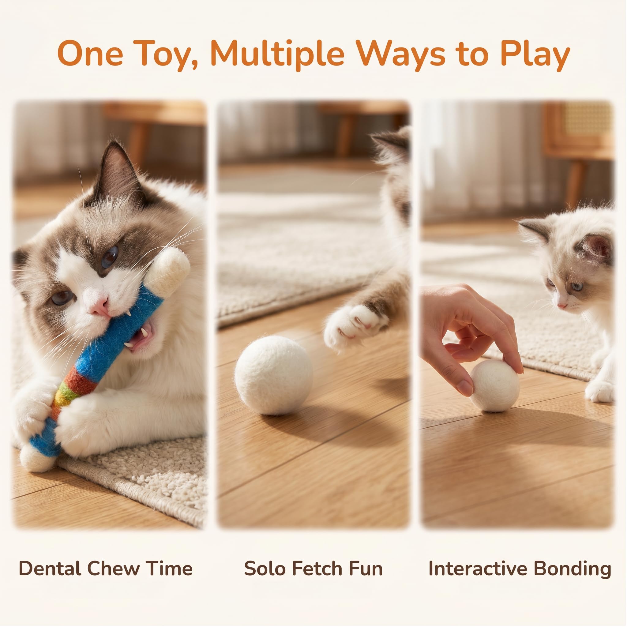 PawCrafter batonnets et balles disposés, ensemble complet pour divers jeux