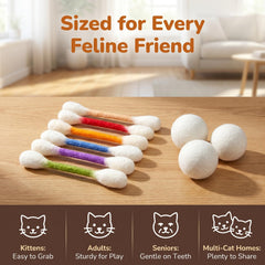 PawCrafter gros plan feutre batonnets, texture qui masse dents et gencives