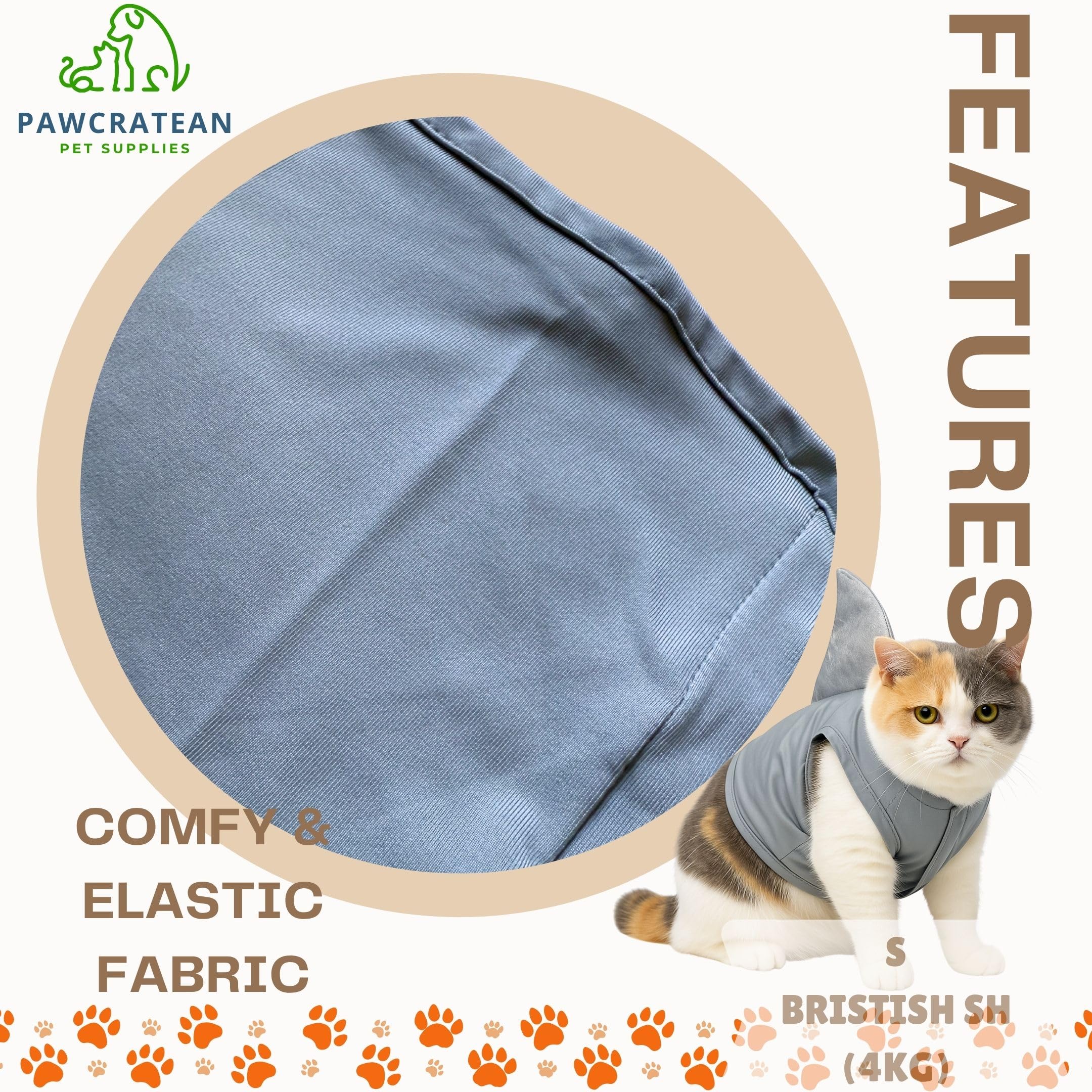 Pawcratean tissu léger en gros plan, respirant pour confort continu