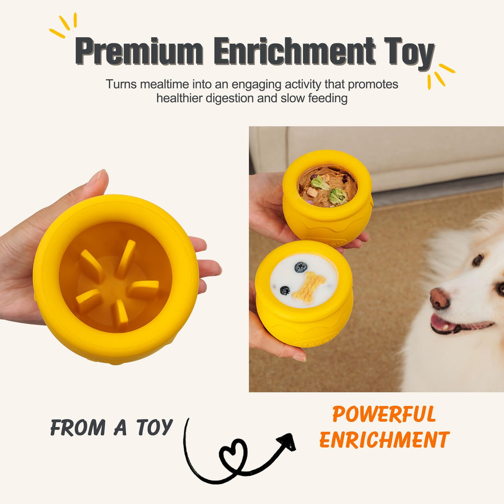 Chien utilisant Pawdoer Honey Pot réduit ennui et comportements destructifs