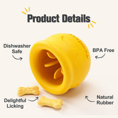Gros plan sur la texture Pawdoer Honey Pot pour meilleur léchage